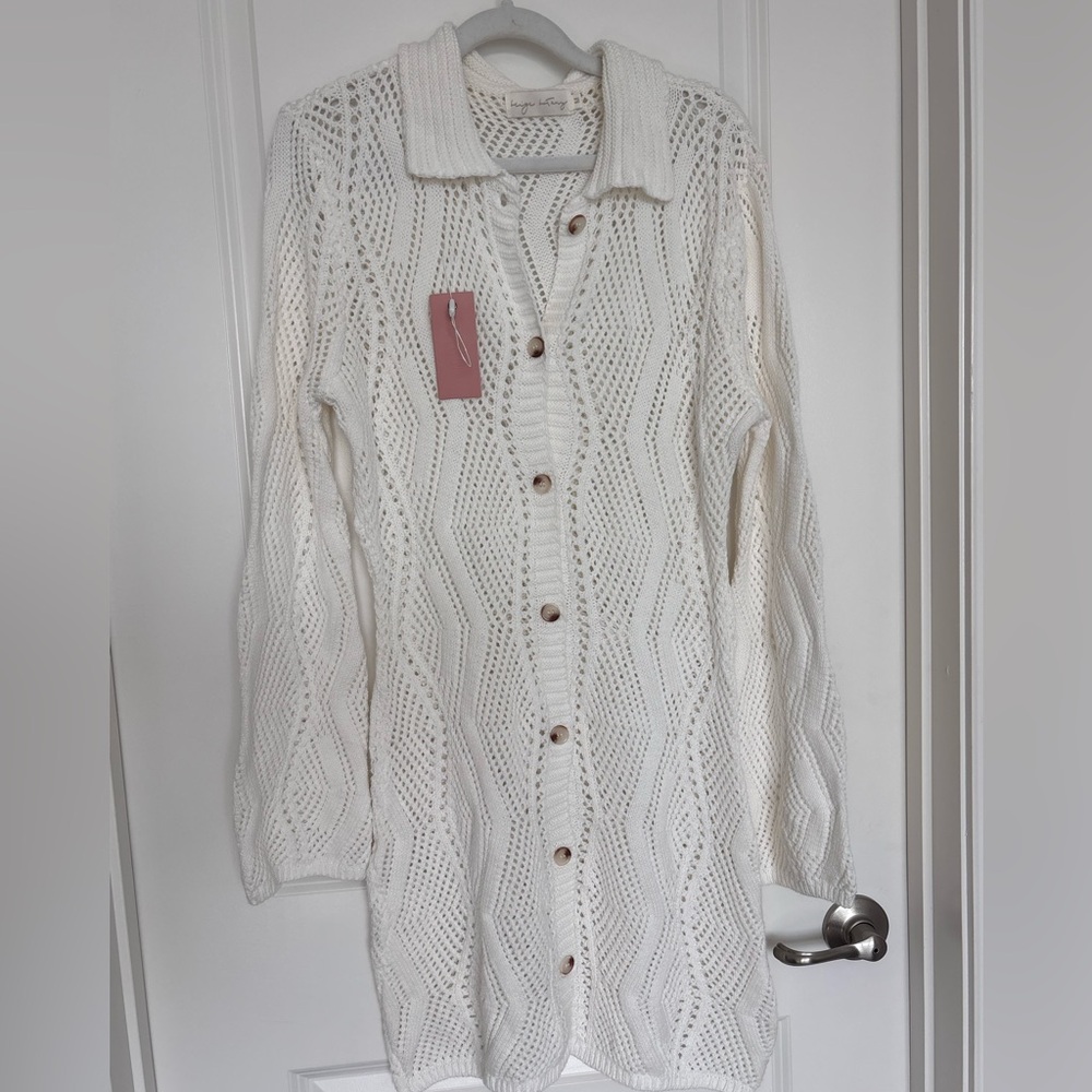 NWT Miss Lola Cream Knit Turtleneck Sweater - Picture 3 of 12